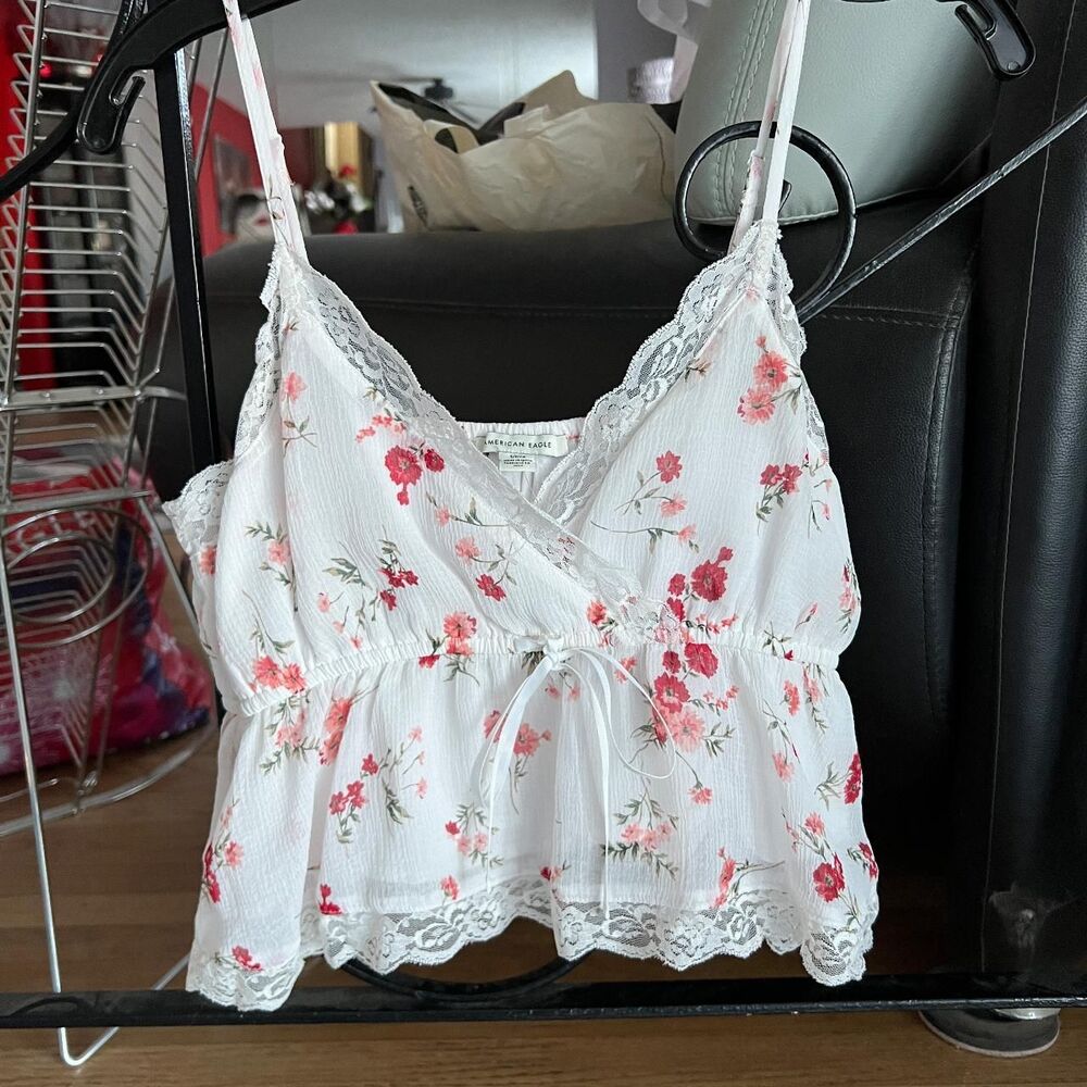 American Eagle Lace Babydoll Top